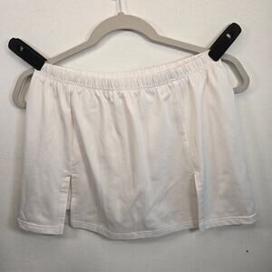 European Summer Aspire Womens White Elastic Waist Athletic Skort. Size Small